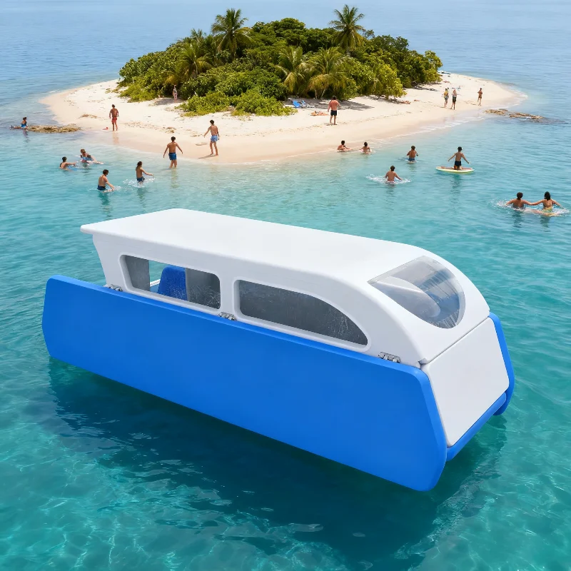 Yacht Party Inflatable Catamaran Comfortable Electric Boat Swimming Platform for Lake Pool Beach Water Fun