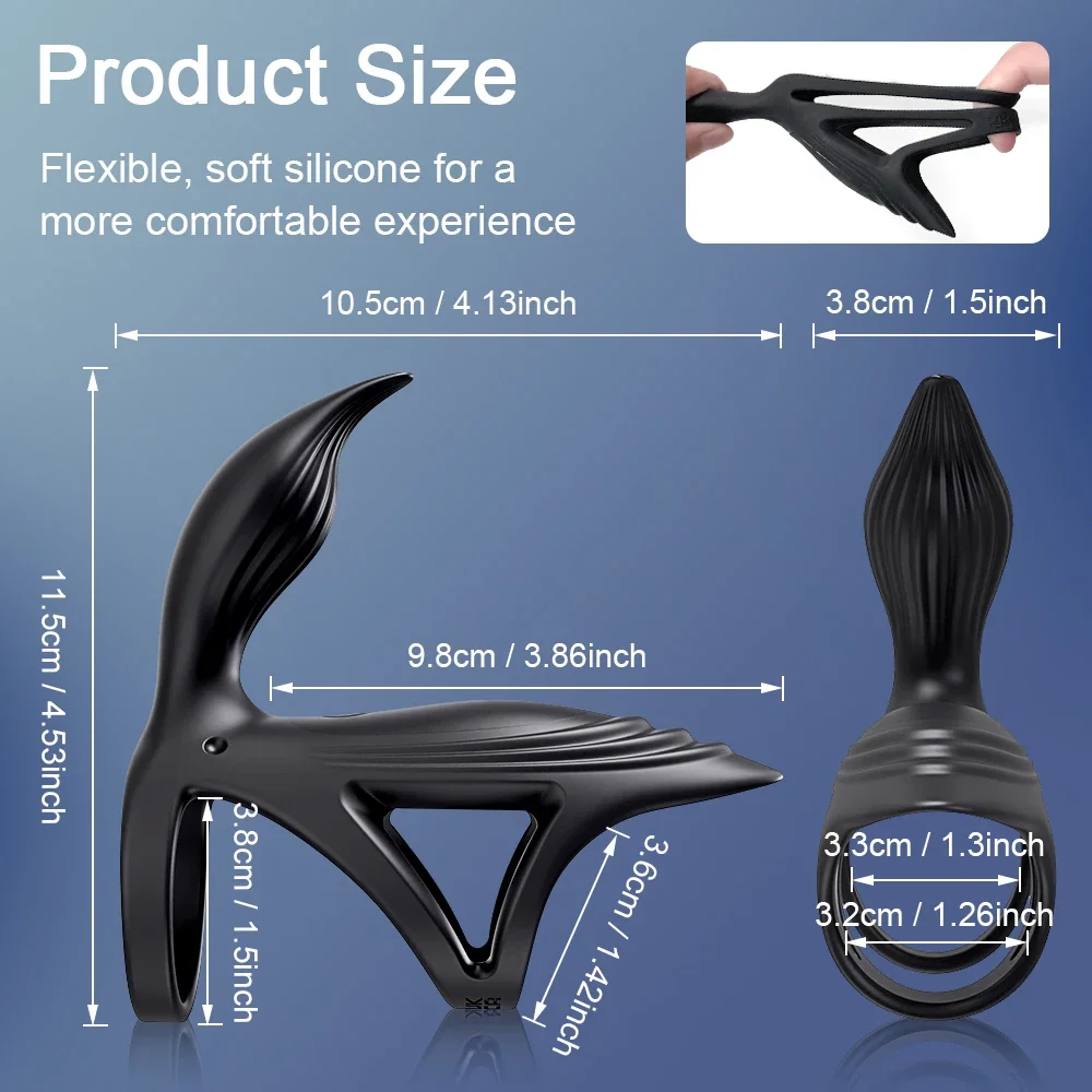 Vibrating Cock Ring APP Penis Ring for Men Ejaculation Delay Silicone Clitoris Vibrator Adult Goods Sex Toy for Couples