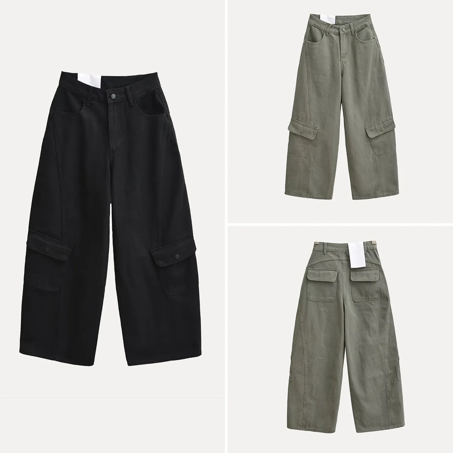 

Low Waist Knife Wide Leg Workwear Denim Pants Women's Casual Trousers ket Design Winter New Arrival Z Brand