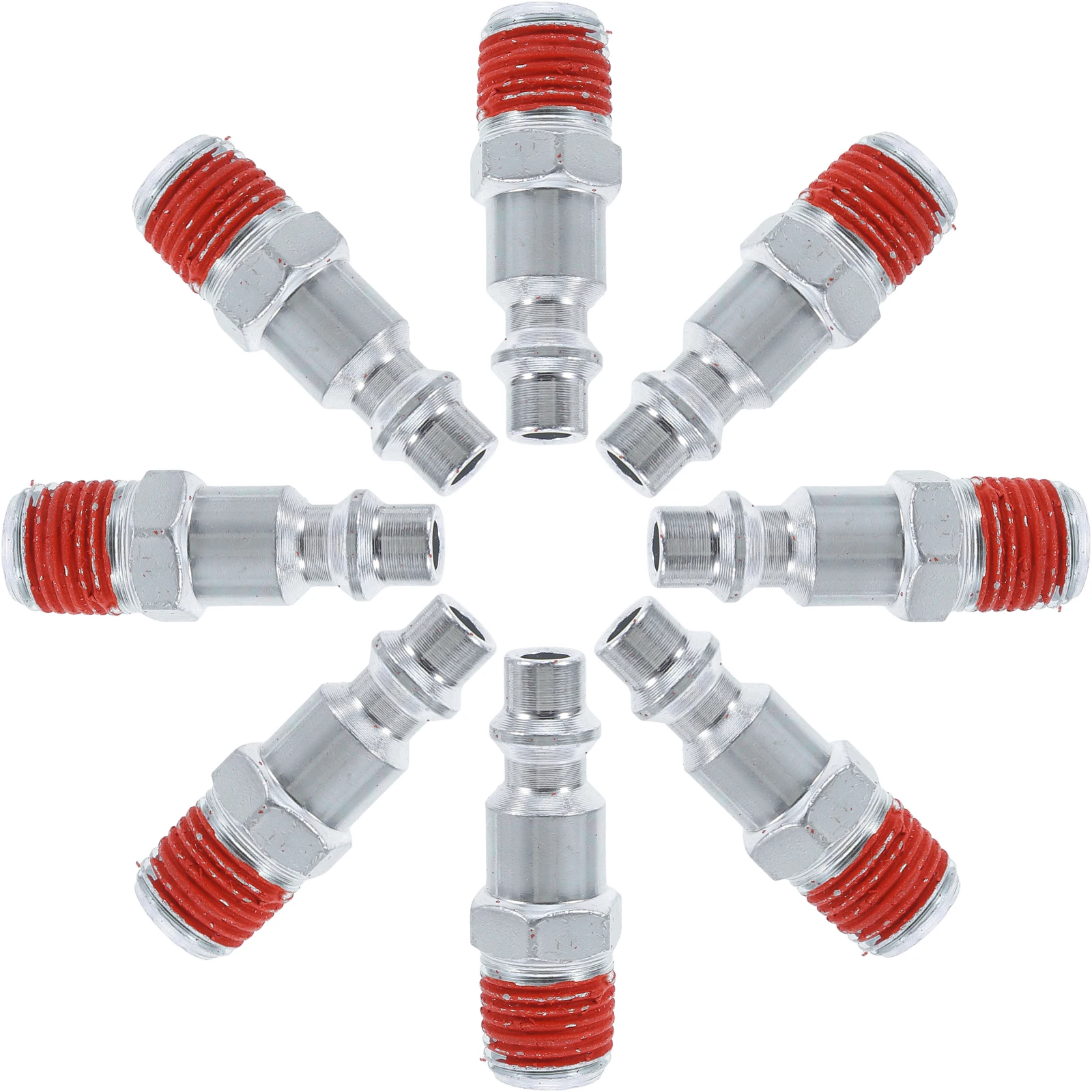 

10pcs External Thread Insert Air Compressor Parts Fittings Hose NPT Male Plug Adapter Leakfree Connection Easy Installation