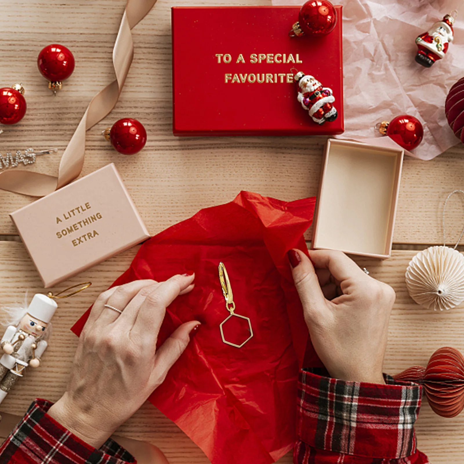 50Pcs Hexagon Earring Charm Copper DIY Jewelry Findings for Earrings Necklaces Bracelets Pendant Making Supplies Hexagonal