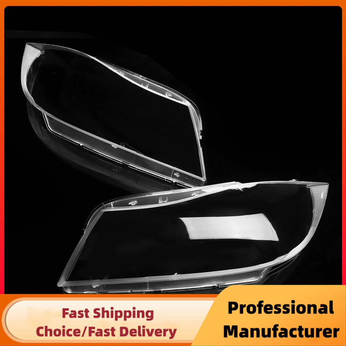 1Pair Front Headlamp Cover For Bmw 3 Series E90 E91 2006-2012 Facelift Clear Xenon Headlight Lens Shell Left+Right Lamp Cover