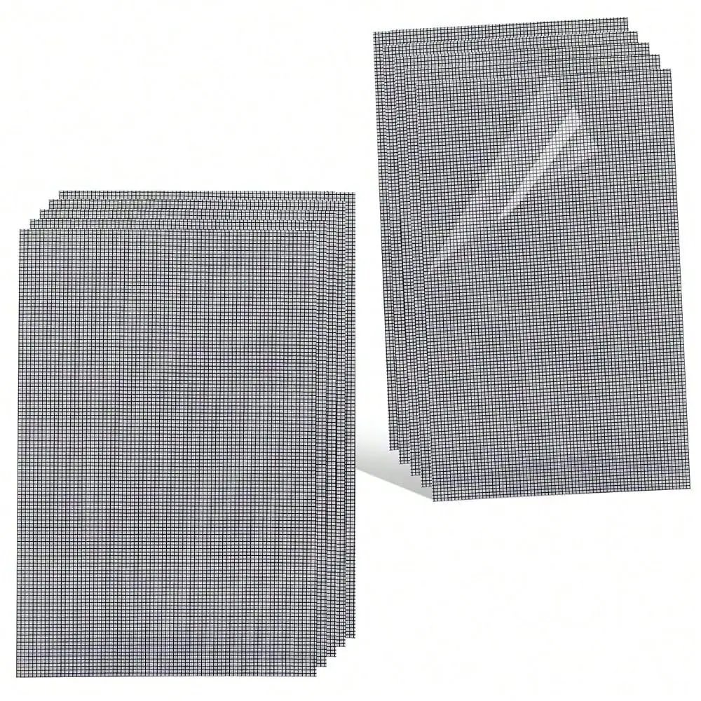 

Window Screen Repair Patch, 5 X 7 Window Screen Repair Kit,Strong Adhesive 10Pc Black Window Screen Repair Kit, Big Hole Screen