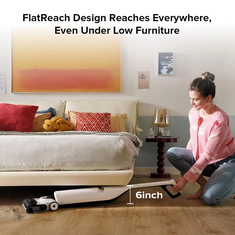 roborock Flexi Wet Dry Vacuum Cleaner,180° FlatReach Design,17000Pa Cordless Vacuum Mop with Hot Water Self-Cleaning Self-Drying