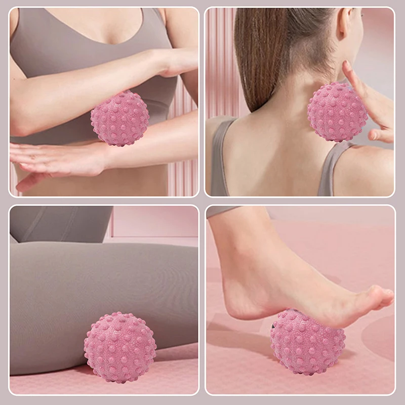 ลูกกลิ้งนวดเท้าถั่วลิสง Double Lacrosse Spiky Ball Myofascial ลูก Plantar Fasciitis Mobility กลับเท้าบรรเทาอาการปวด