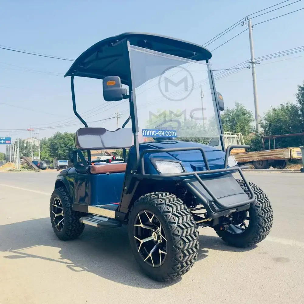 سعر الجملة 2 4 عربة جولف كهربائية للركاب الأكثر مبيعًا سيارة جولف حمراء 4 مقاعد مرتفعة على الطرق الوعرة عربة جولف #5