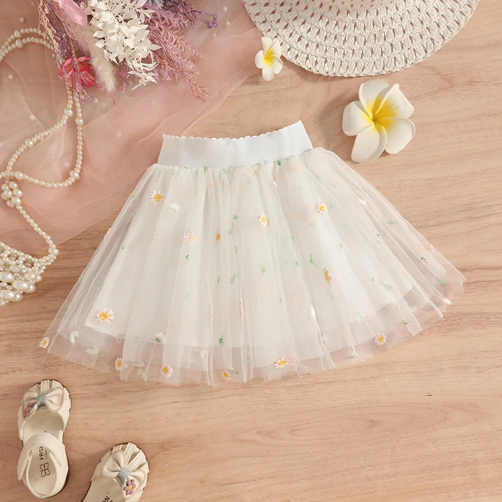 Princess Girls Tutu Fluffy Skirt 3-8Y Children Ballet Dance Tulle Mesh Skirt Kids Cute Girls Clothes Party Mini Pettiskirt Skirt