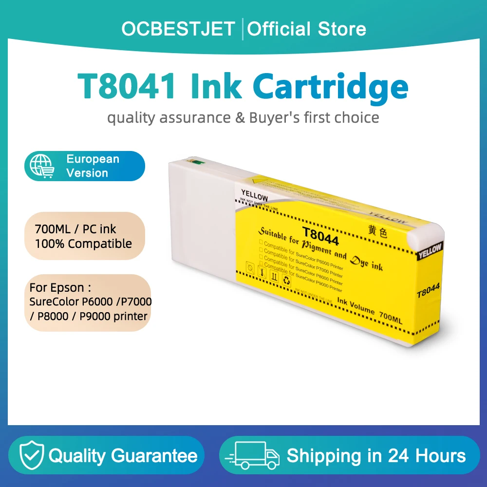European version 700ML T8041 Compatible ink cartridge for Epson P6000 P7000 P8000 P9000 printer with Epson T8041 chip T804A T804