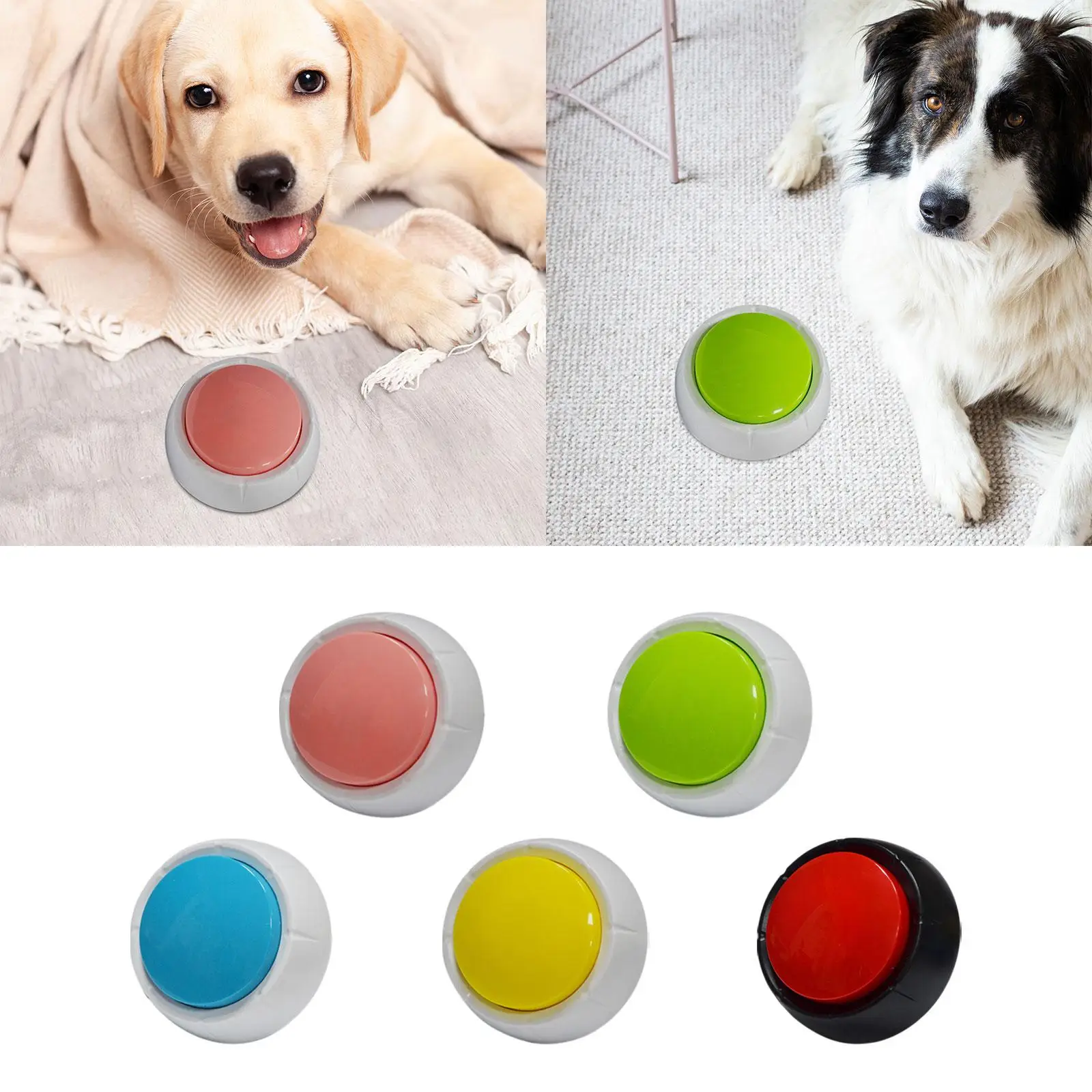 Recordable Dog Interactive Sound Button Toy Pet Speaking Button Talking Buttons