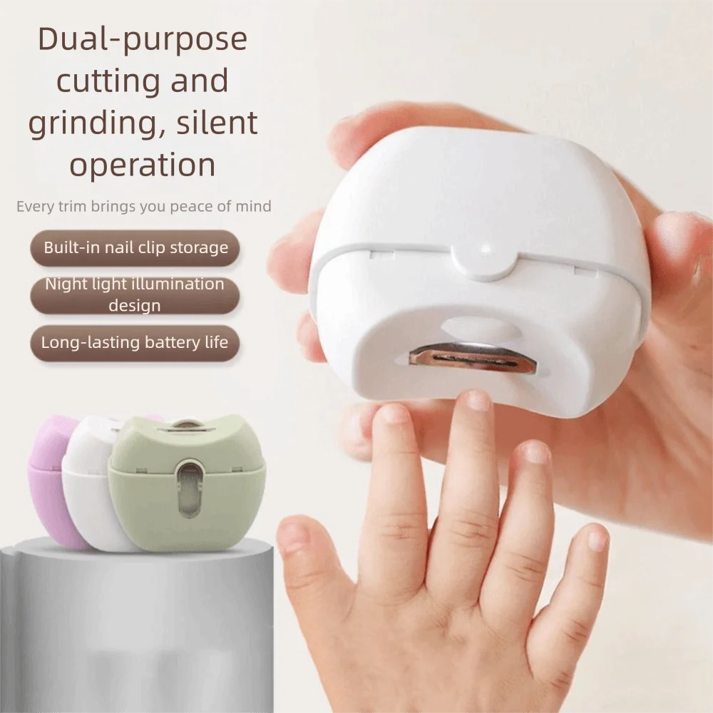 Smart Stop Technology Auto-Sensing Electric Nail Trimmer With Light Mini Size Automatic Nail Trimmer Universal Fit