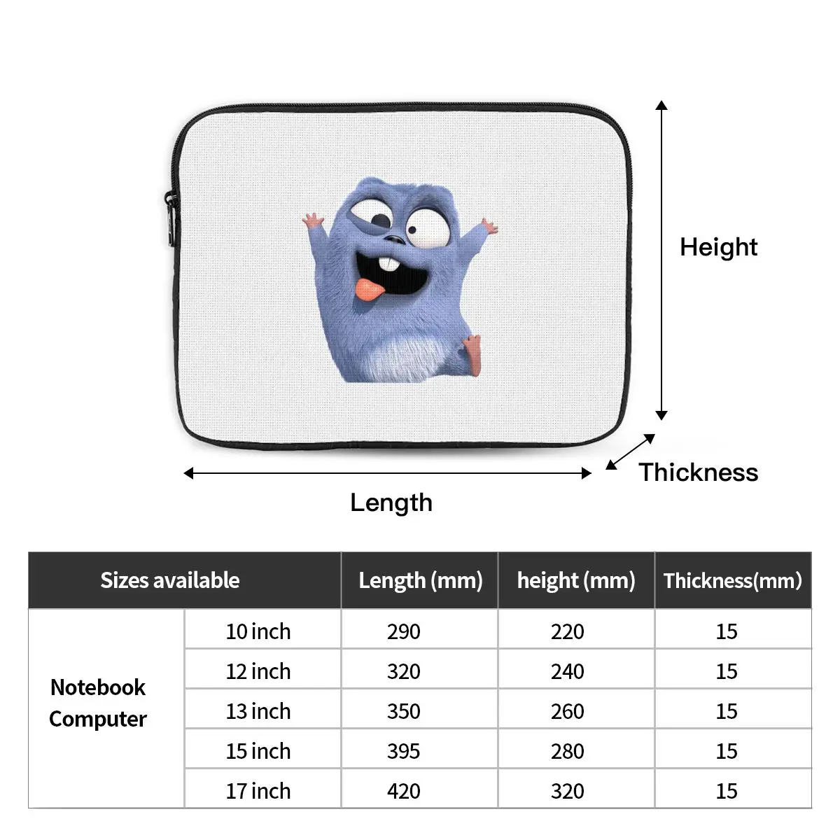 Animation Grizzy And The Lemmings Cartoon Anime Notebook Laptop Bag Case Pouch For Macbook Air Pro Tablet Shockproof Case Bag