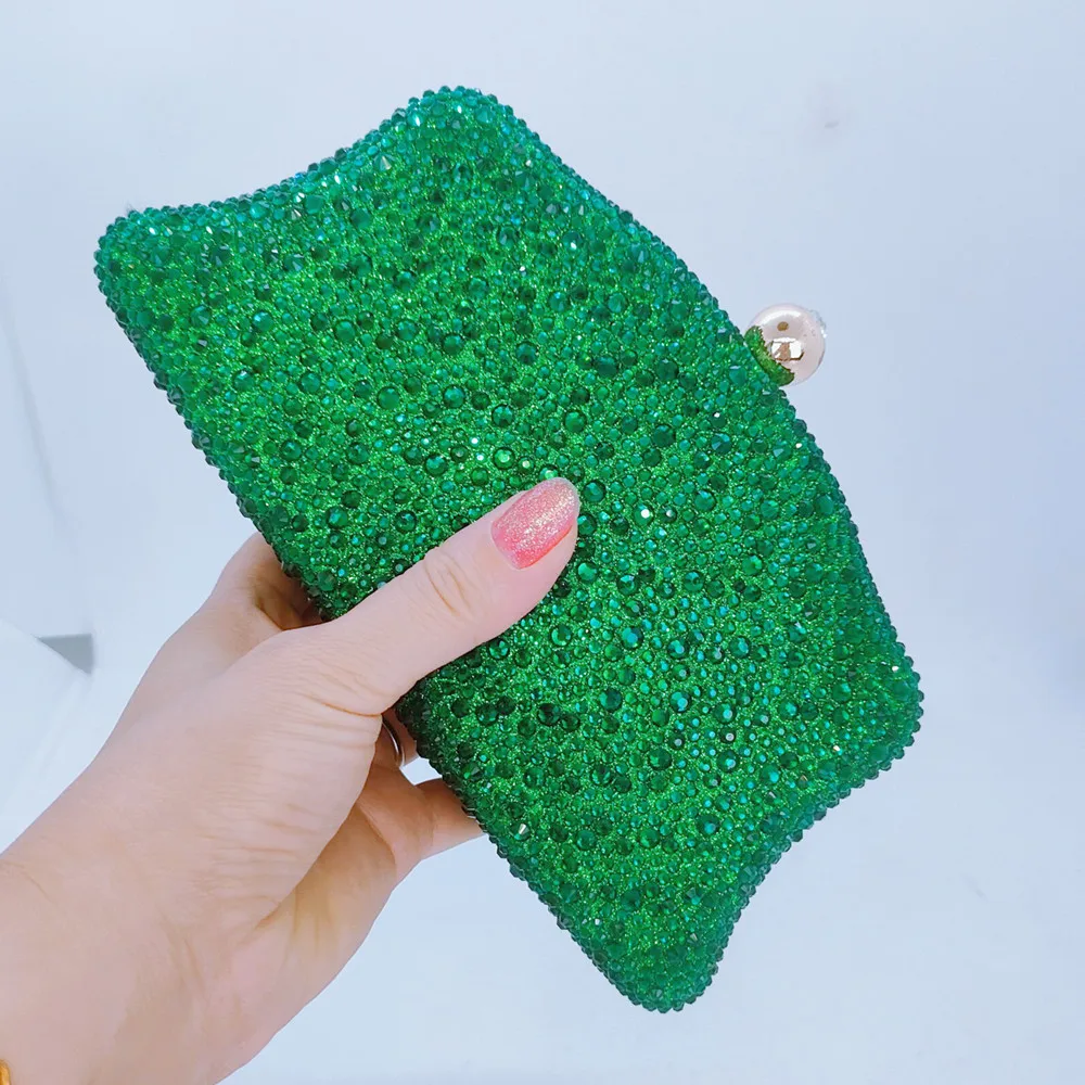 DGPEAFOWL Diamond Women Metal Evening Clutch Bag Fashion Lady Female BINGBING Diamond Super Mini Handbag For Wedding Bag