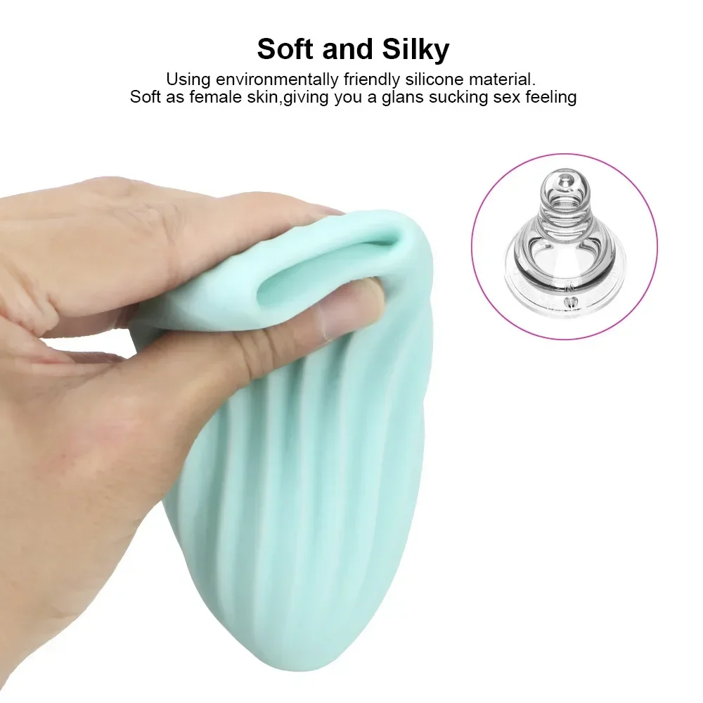 Portable Male Masturbator Cup Penis Trainer Penis Massage Stretchy Silicone Vagina Egg Vacuum Pocket Cup for Men Adult Sex Toys view 2