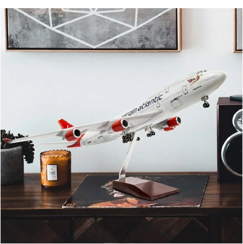 1:130 Scale Jet British Airways Virgin B747 Model Planes Virgin Atlantic 747 Diecast Metal Airplane Model Toy planes Collectible