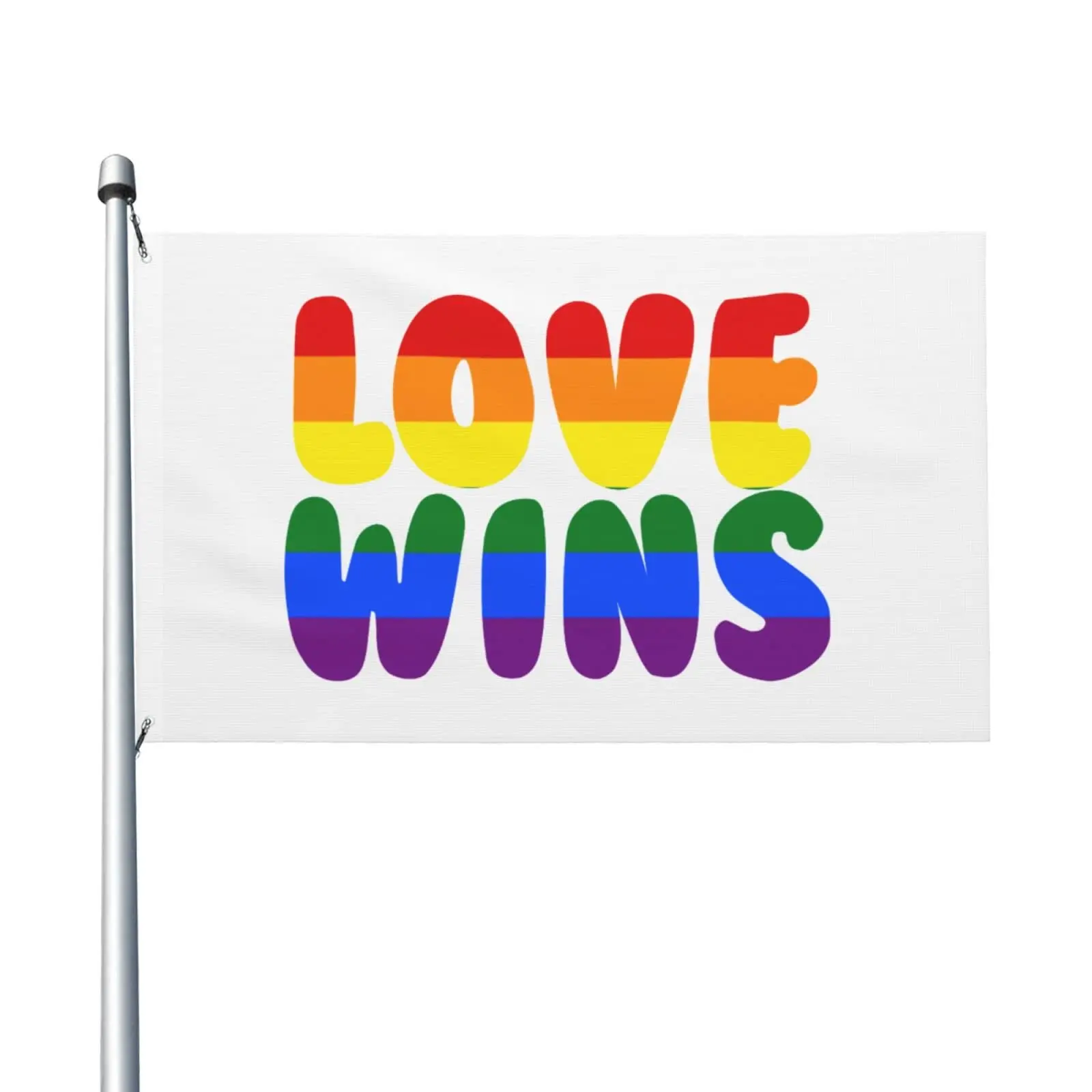 Flagnshow 100% Polyester Love Wins Pride Flag