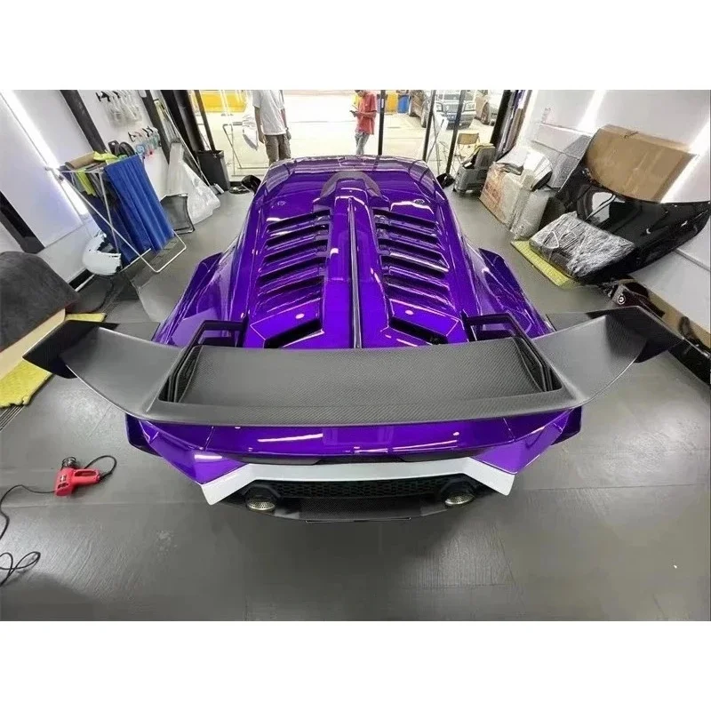 High Quality Dry Carbon Fiber Double Deck Spoiler  Style Rear Wing Performance Kit