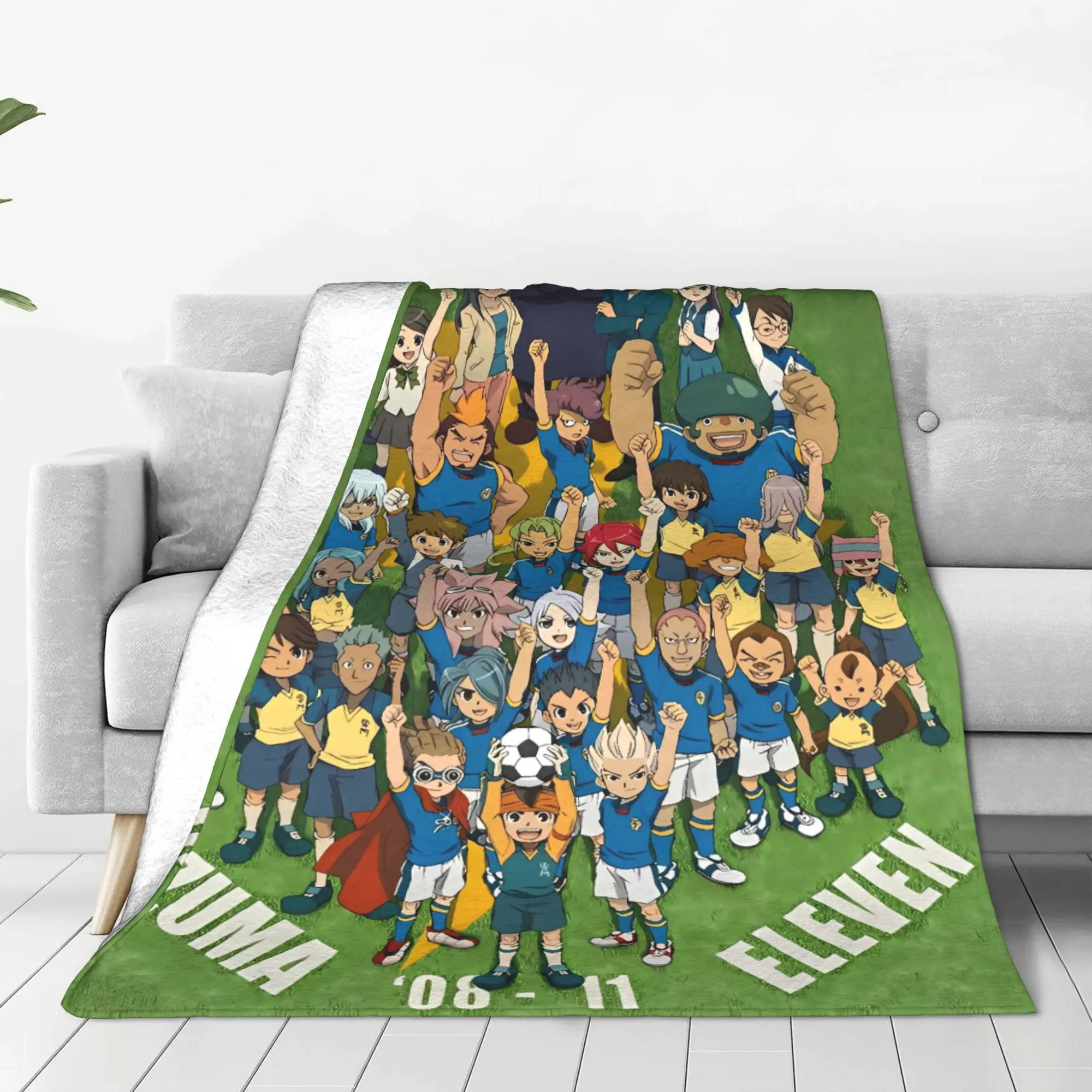 Inazuma Eleven Axel Blaz gouenji  Bedding Throws  Flannel Bedspread For Outdoor Graphic Sofa Bed Cover