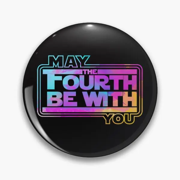 May The Forth Be With You Splash Color  Soft Button Pin Decor Cartoon Hat Cute Women Creative Lover Funny Collar Lapel Pin