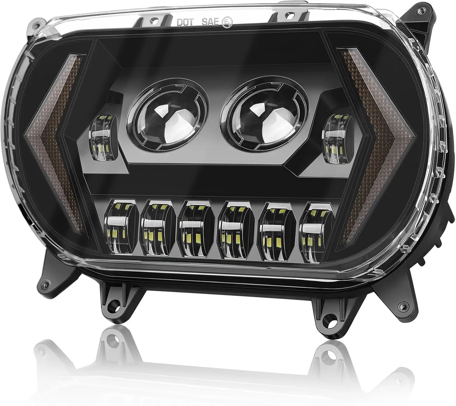 120W Road Glide Led Headlight Super Bright Front Headlamp High Low Beam w/Turn Signal Light DRL Fit for 2015-2023 Harley Touring
