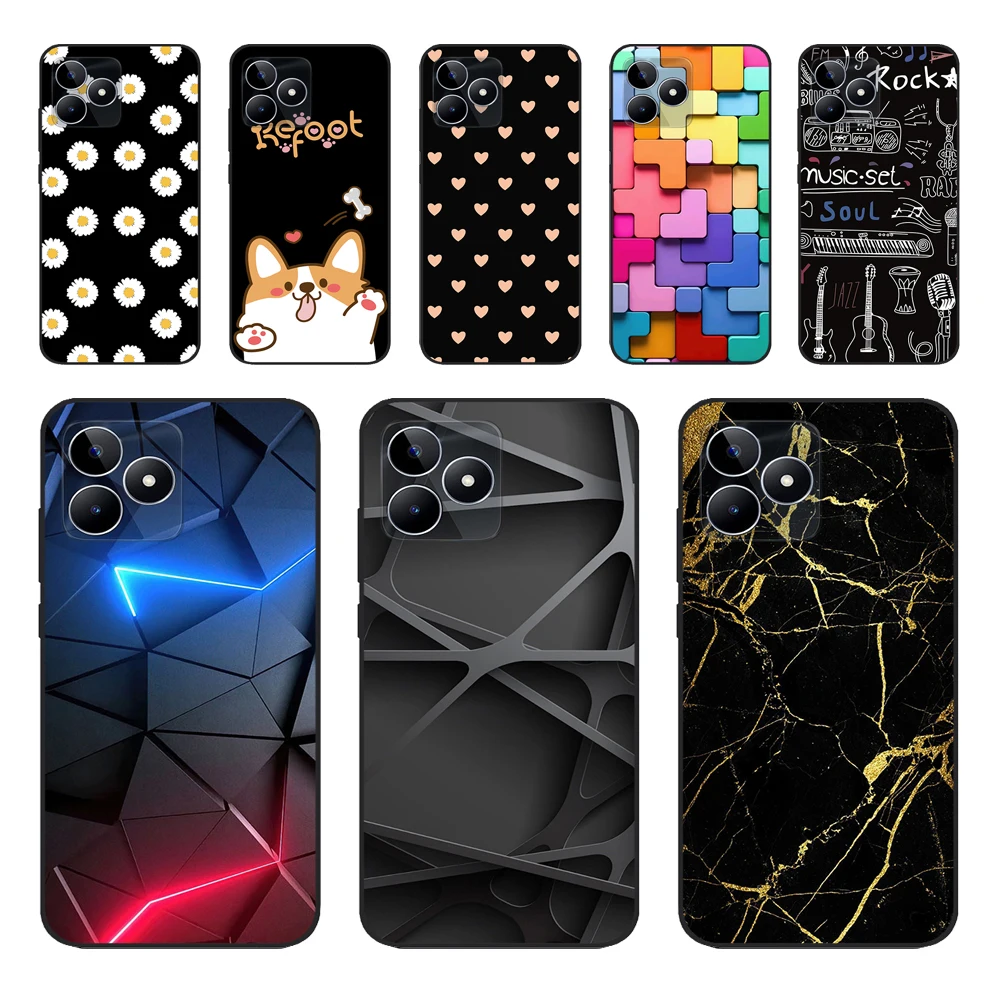 For Realme C53 Case Popular Black Silicone Soft Back Cover Case For Realme C53 Phone Case Cover RealmeC53 C 53 6.74