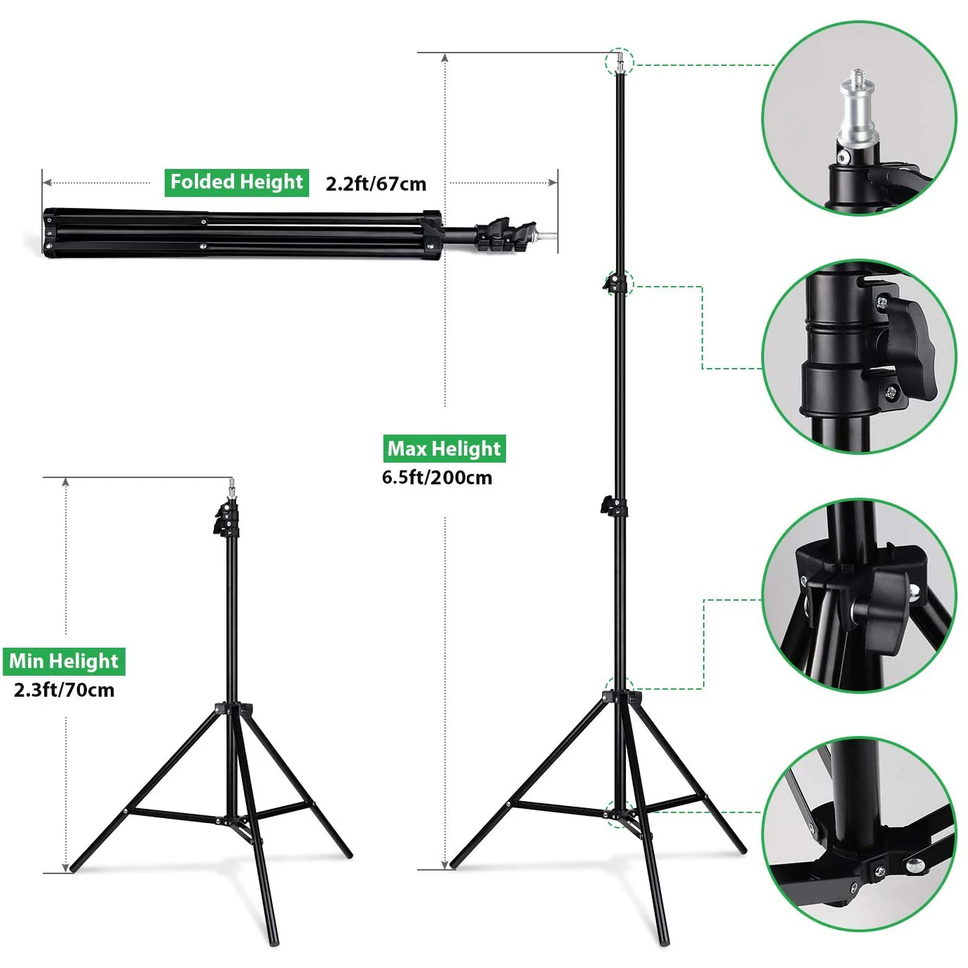 LED RGB 비디오 조명 삼각대 휴대폰 스탠드 홀더, 사진 링 라이트, 원형 필 라이트, 컬러 램프, 12 인치, 30cm