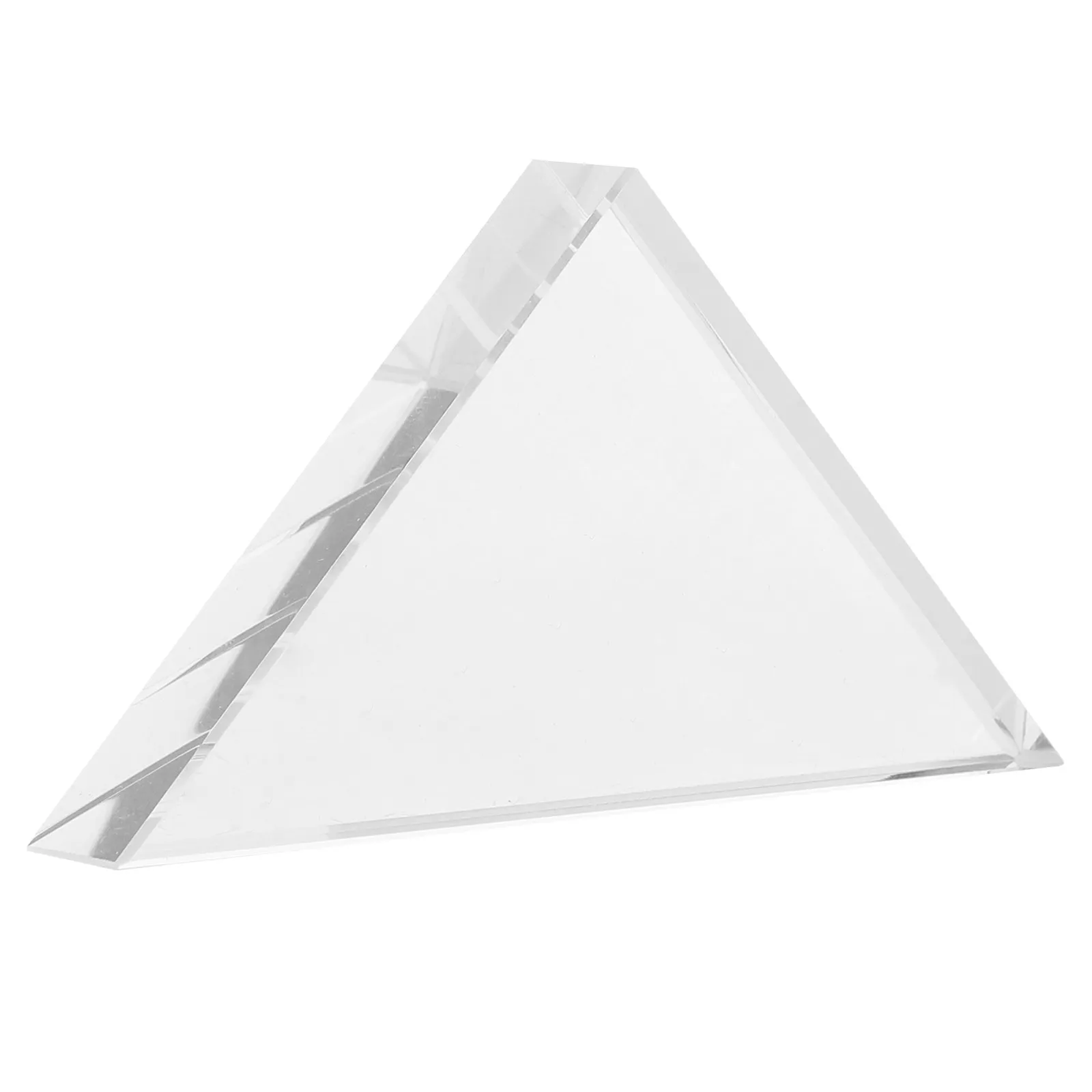 Clear Glass Isosceles Triangular Prisms Set Physics Optics Lab Equipment for Spectrum Analysis Refraction Imaging Science