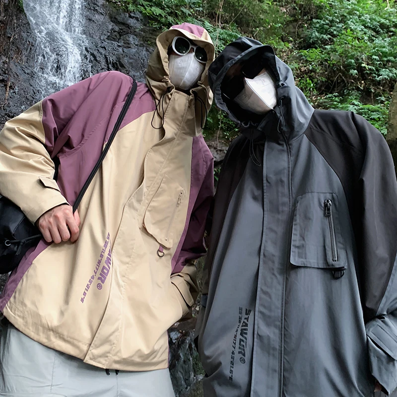 

Мужская демисезонная куртка для активного отдыха в американском ретро-стиле, ветрозащитная, молодежная, свободного кроя