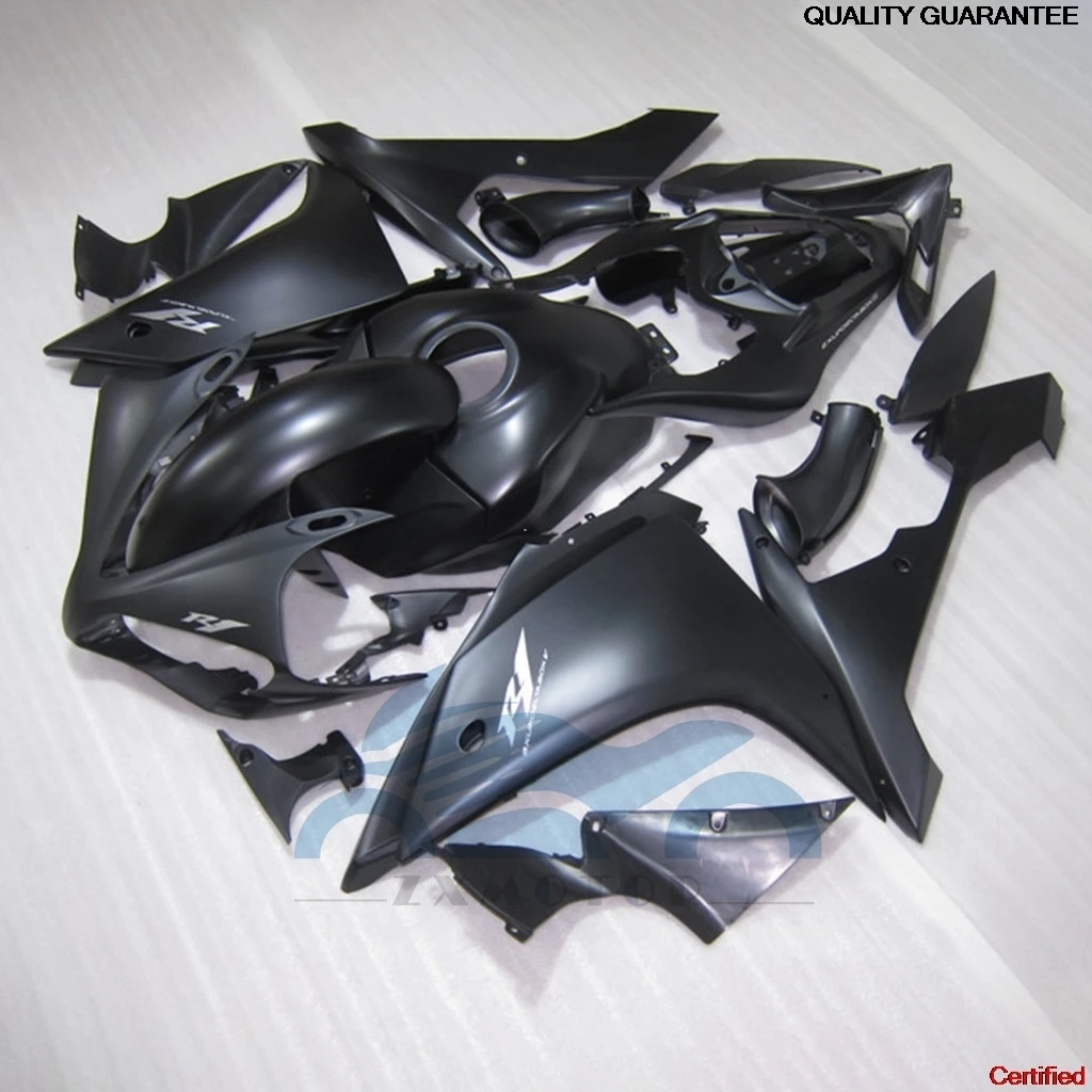 Perfect Fit for YAMAHA R1 2007 2008 YZFR1 07-08 Motorcycle Fairing Kit Change Bodykit Matte Black