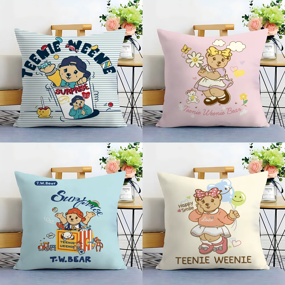 T-Teenie W-Weenie Pillow Case Plush Fabric Soft  Pillowcase Double Sided Print Cushion Cover Household Gifts