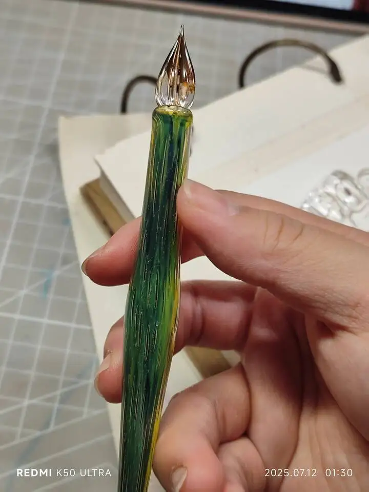 

Chines Crafts Purely Handmade Pretty Glass Dip Pen, Personalized Pen Gift