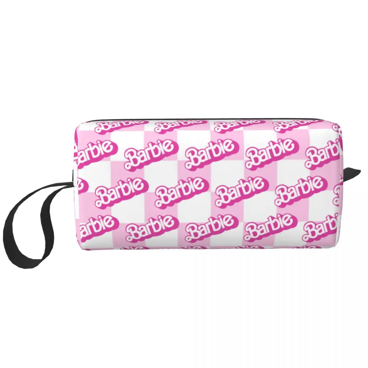 Custom Cute Barbie Logo Travel Toiletry Bag Women Disney Makeup Cosmetic Bag Beauty Storage Dopp Kit