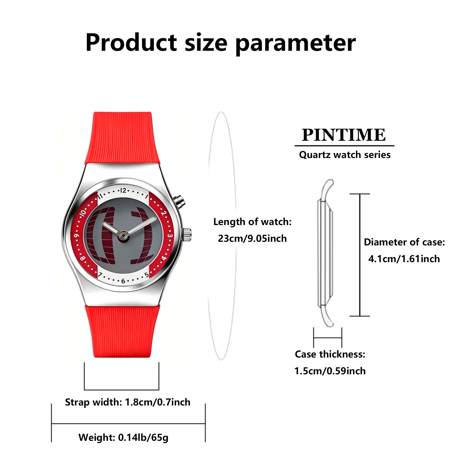 1pc men's watch, with silicone strap, featuring American and other national flag graphics, waterproof dual-circuit electronic wa