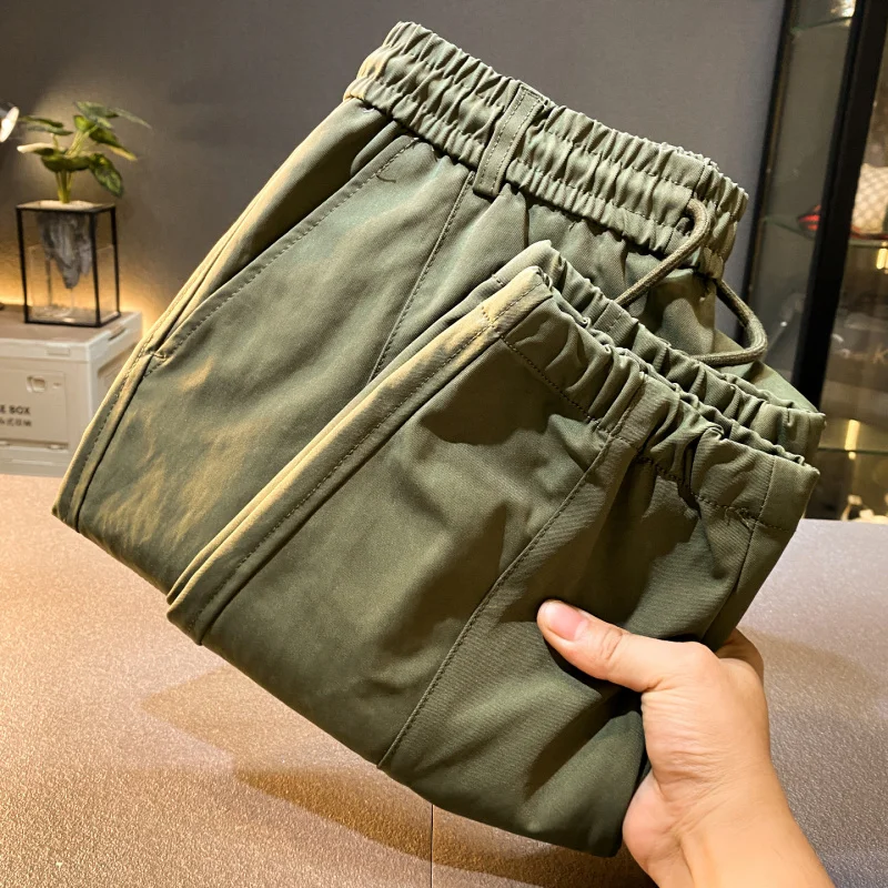 Высококачественные брюки-карго в американском стиле, мужские осенние 20225, новые свободные длинные брюки для бега, модные спортивные штаны-шаровары