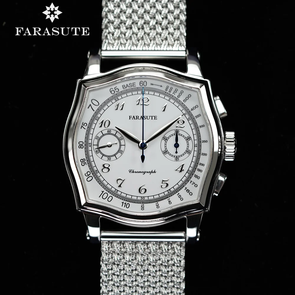 นาฬิกาข้อมือผู้ชาย FARASUTE รุ่นใหม่ ระบบโครโนกราฟ กลไกไขลาน ใช้เครื่อง Seagull ST19  กระจกแซฟไฟร์ reloj hombre