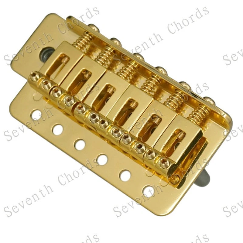 Ein Satz 6-saitiger konkaver Sattel-Tremolo-Brückensystem für E-Gitarren-Zubehörteile, Chrom, Schwarz, Kupfer, Rot zur Auswahl – Detail 31