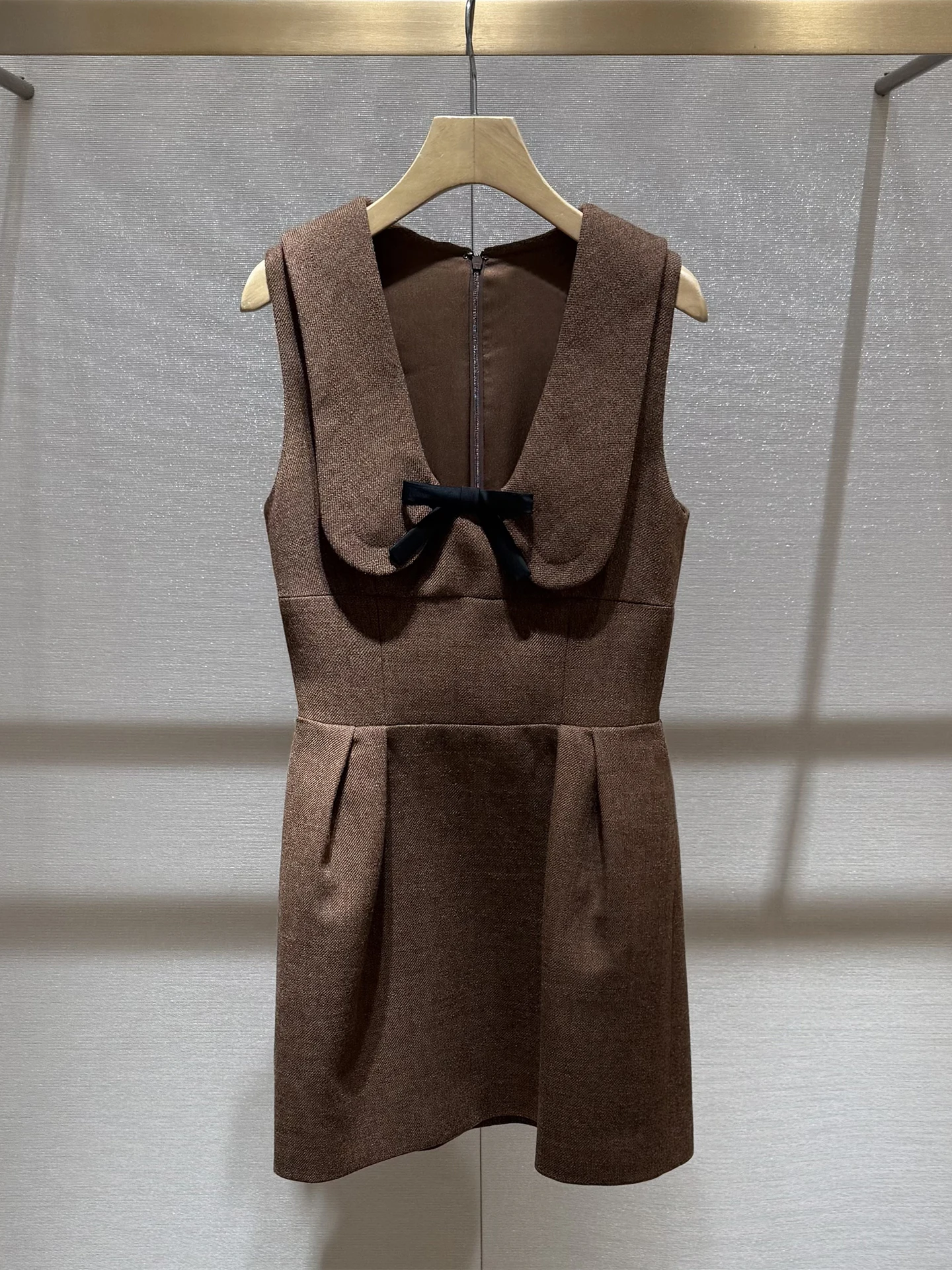 Vestido Retro Dr Sweet Age-Defng de Inverno, Alta Cintura, Camadas com Nó, Vestido Elegante para Mulheres