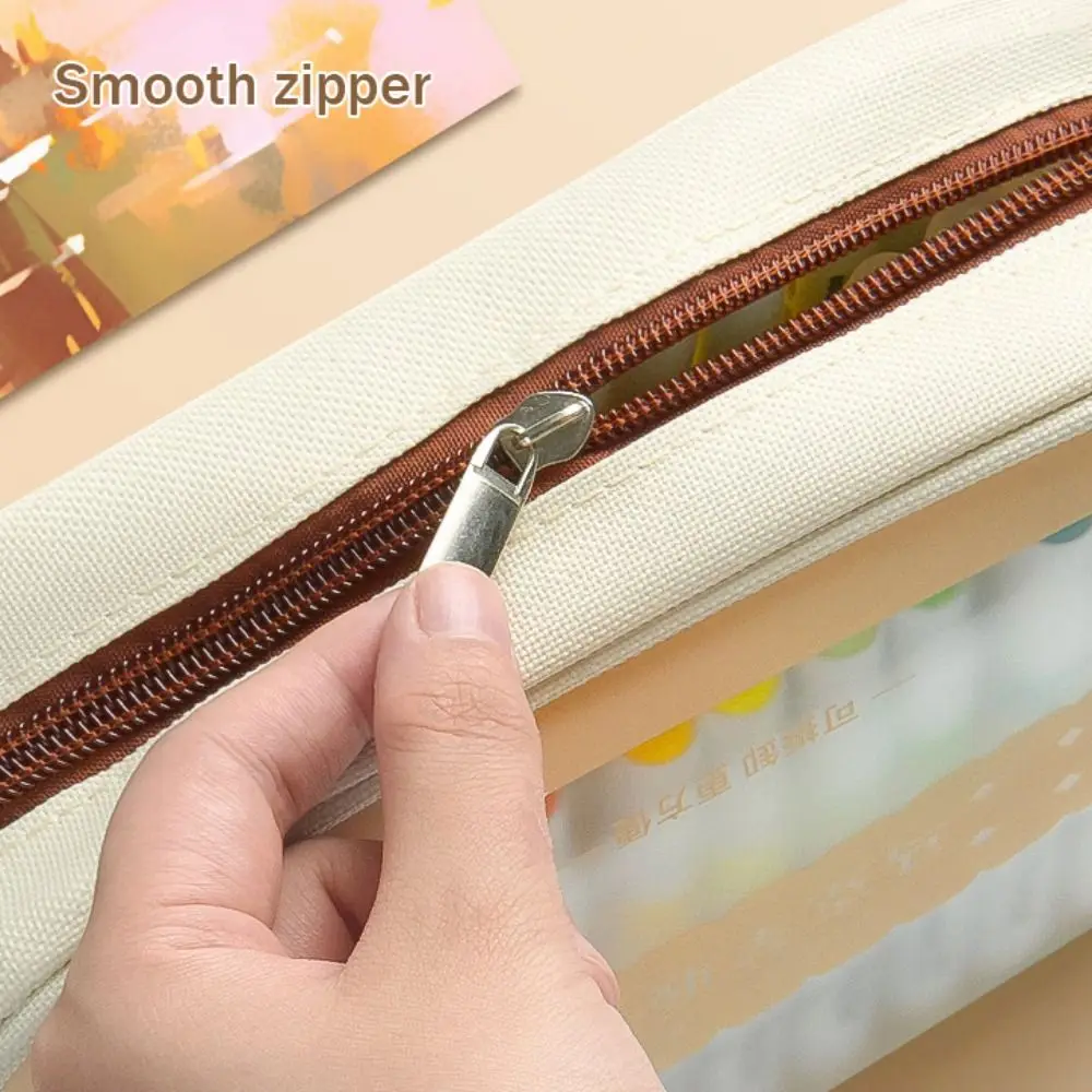 24/36/48/60/84/120 فتحات قلم تحديد حقيبة التخزين سستة إغلاق سعة كبيرة حقيبة أقلام رصاص انفصال المائية القلم حقيبة التخزين