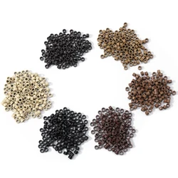 1000Pcs 4mm Screw thread rings Links Beads for I Tip Hair Extension Tools 6 Colors Optional