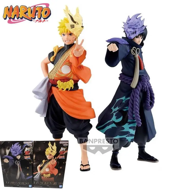 

In Stock Original NARUTO Uzumaki Sasuke Anime Figures Shippuden Action Figure Animation 20th Anniversary Collector PVC Toys Doll