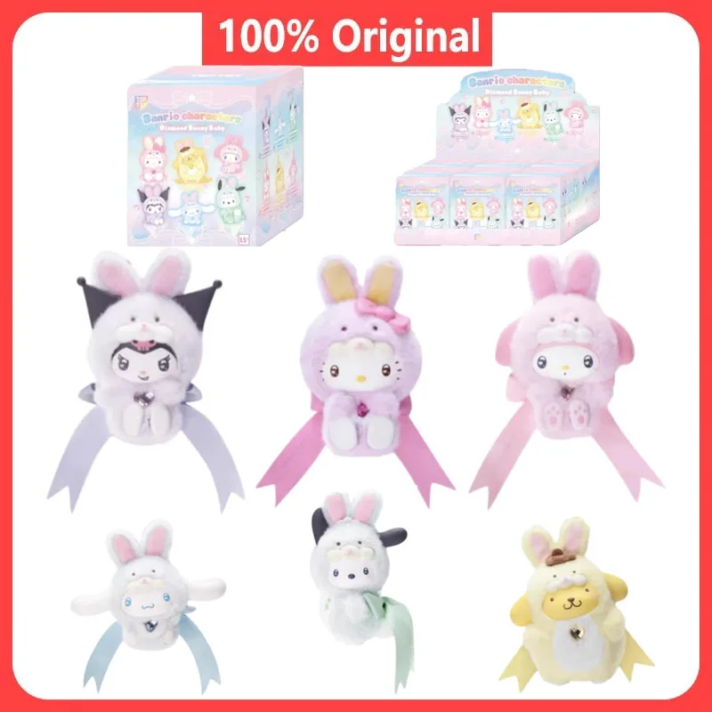 

TOPTOY Sanrio Diamond Rabbit Baby Series Blind Box Anime Kawaii Kuromi Blind Box Mystery Box Toy Plush Figure Toys Kid Gift