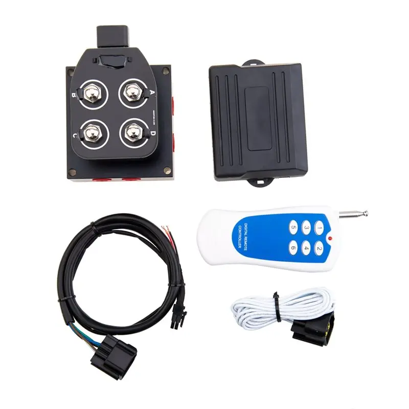 Un clic su e giù Elettrovalvola collettore sospensione aria 12V Elettrovalvola 0-200Psi Telecomando incluso