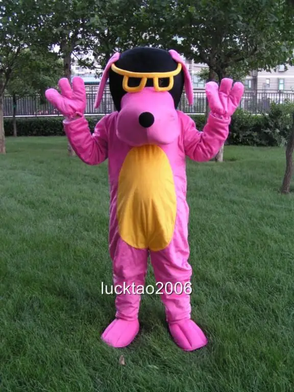 

New Adult Best Sale Lovely Pink Dog Animal Cartoon Mascot Costume Christmas Fancy Dress Halloween Mascot Costume