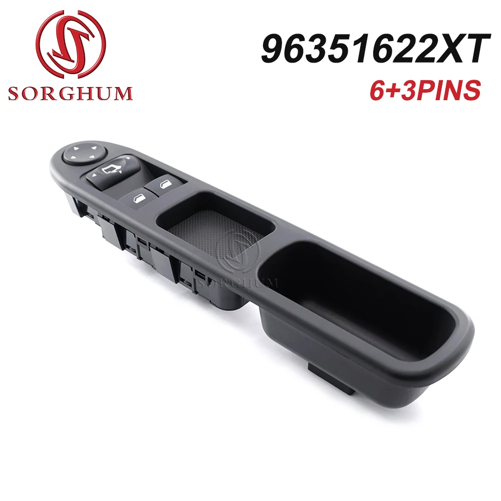 

SORGHUM New Car Nearside Driver Front Electric Window Switch for Peugeot 307 2001 2002 2003 2004 -2008 96351622XT 6554.E4 6554E4