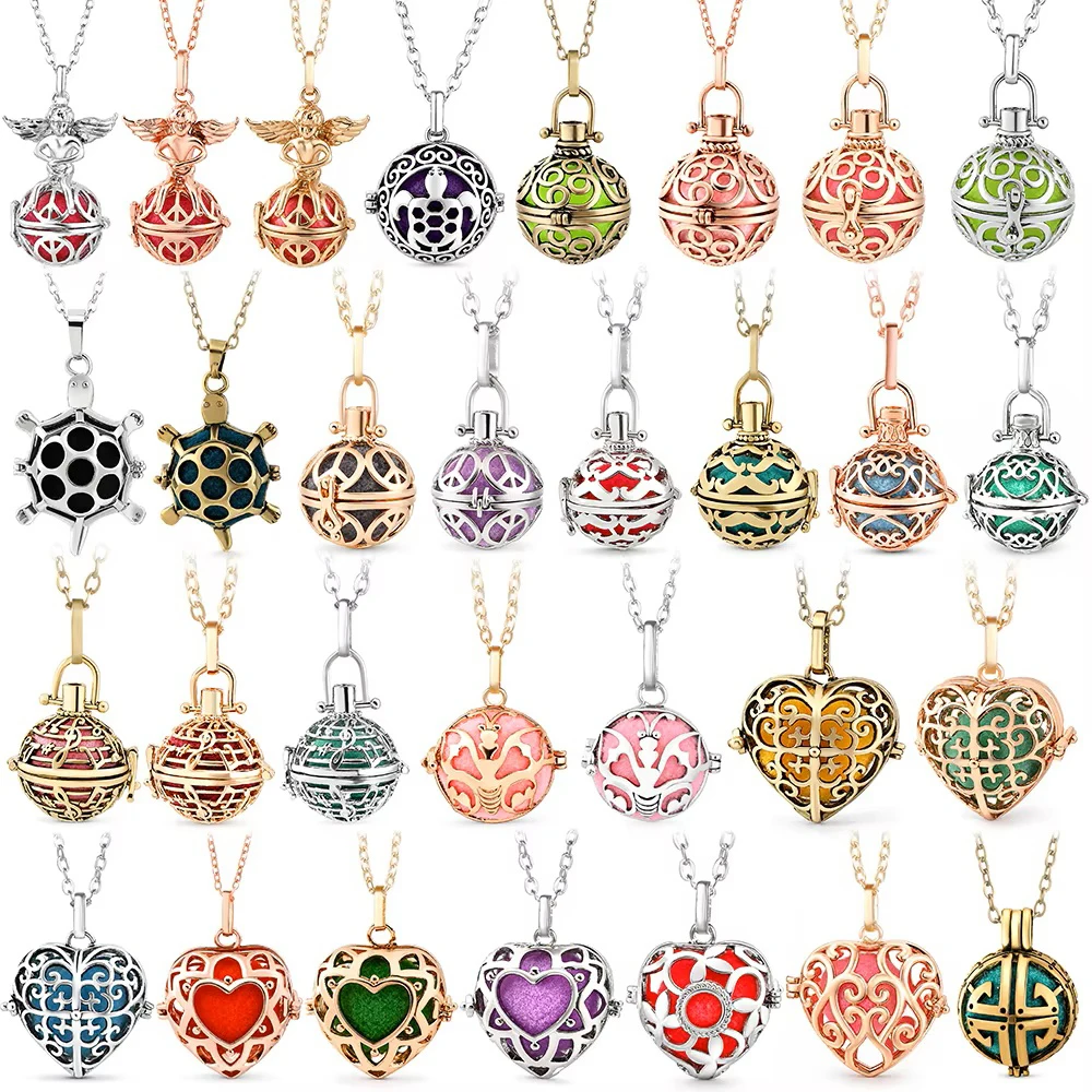 New Mexico Chime Aromatherapy Necklace Music Angel Ball Caller Locket Vintage Pregnancy Essential Oil Diffuser Accessories Gift