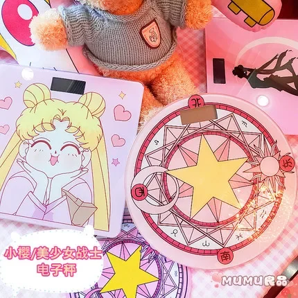 Magic Girl Cardcaptor Sakura Electronic Scale Cute Sailor Moon Weight Scale Anime Peripheral Creative Gift