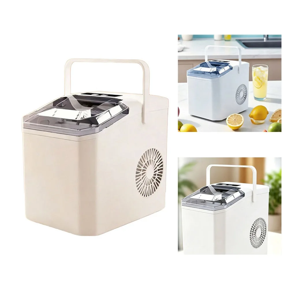 Compact White Small Ice Maker 22.5x29.4x28.5CM For Smart Sensor For Rapid Cooling Portable Home Kitchen Countertop Appliance