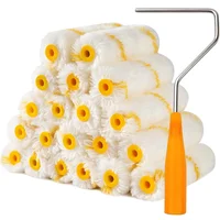 10Pcs New Paint Roller Brush Dense Bristles Latex Paint Roller Brush Tools For Painting Home Wall Cabinets Doors Fences Ceilings