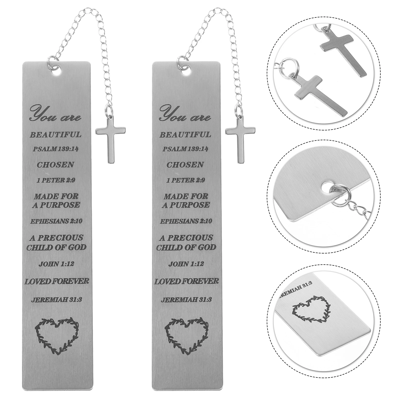 Lichtgewicht roestvrijstalen bladwijzerset Leuke decoratieve bladwijzers Ideaal voor klasgenoten en vrienden