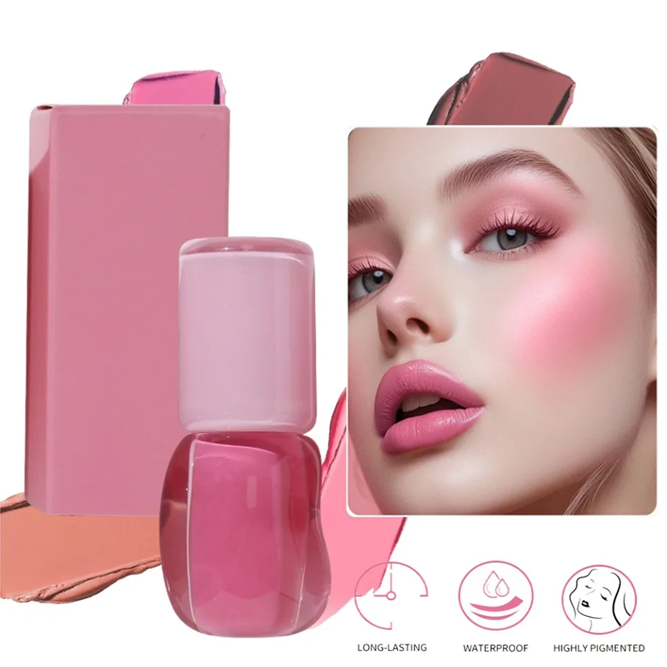 

Vegan Custom Logo Multi Use Liquid Blush Private Label Wholesale Makeup Matte Nude Eye Cheek Lip Tint Blusher