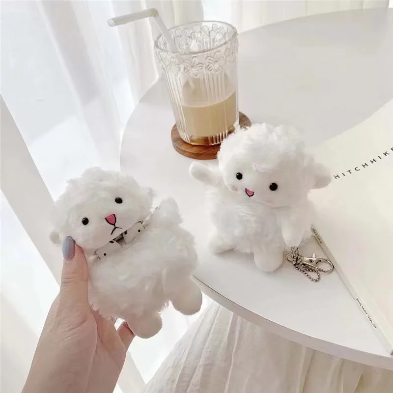 For Airpods 1 2 Pro Case Cute Plush Rabbit Doll Earphone Case For Apple AirPods 3 Furry Warm Wireless Bluetooth Heaphone Cover